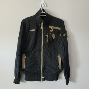 G-Star Zip Up Cargo Bomber Jacket (Black)